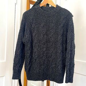 Naadam Pullover Cableknit Cashmere Crew neck Wool Sweater  XS